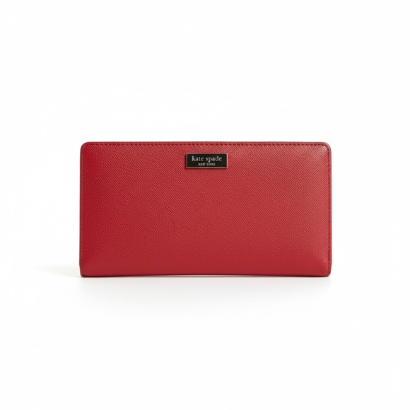 Kate Spade Red Saffiano Leather Continental Wallet  Nwot